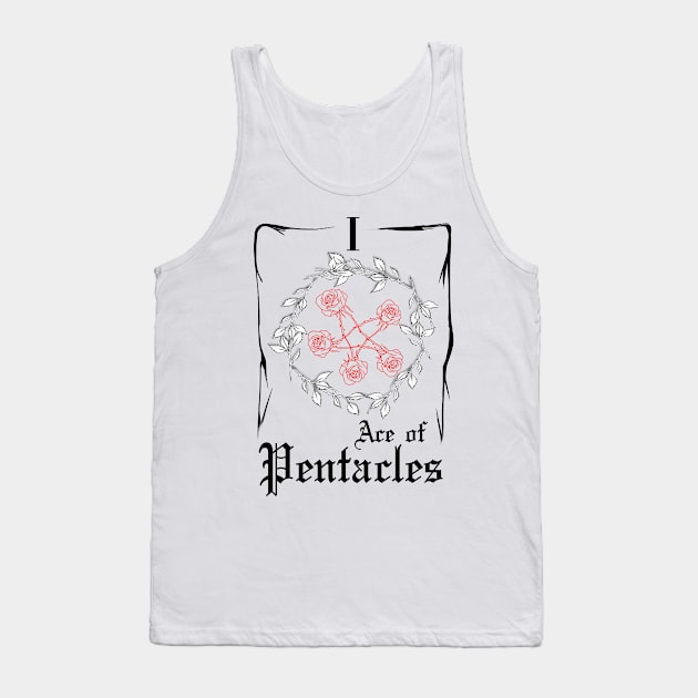 Ace of Pentacles (w) Tank Top by tokyorosetattoo